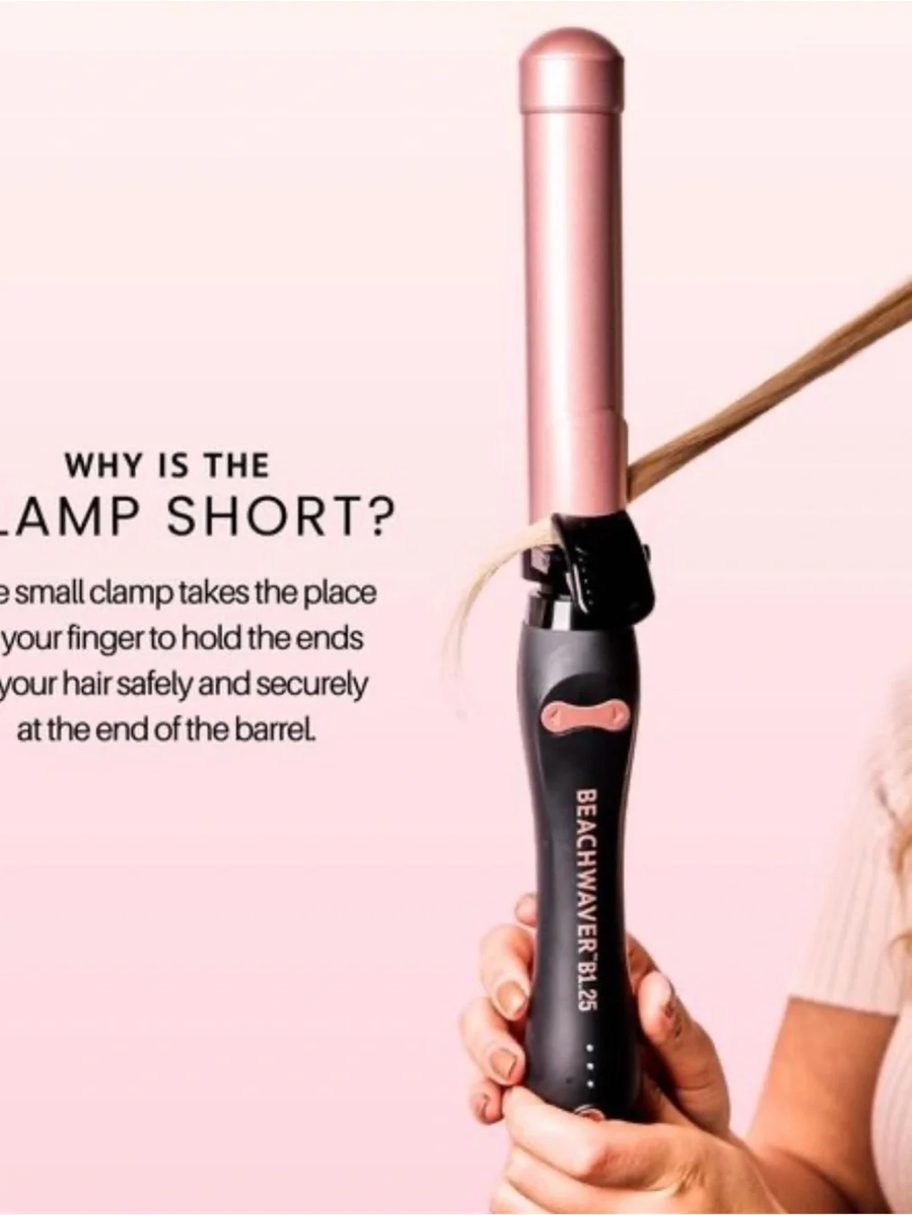 Beachwaver S1.25 White and Silver Rotating Curling Iron